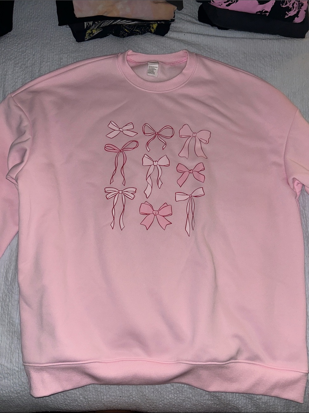 Pink Bow Graphic Sweatshirt